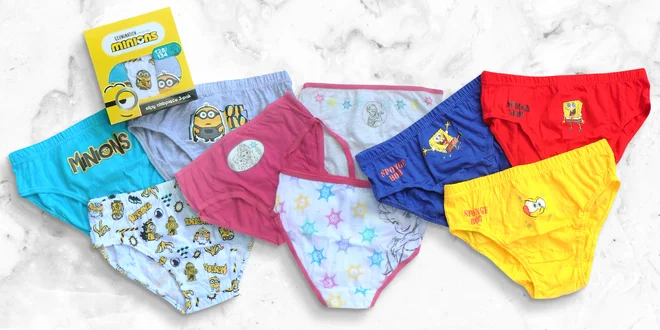 Dětské spodní prádlo s pohádkovými postavami