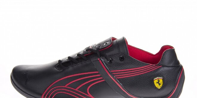 Pánské černé tenisky Puma Ferrari s červenými detaily