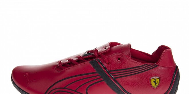 Pánské červené tenisky Puma Ferrari s černými detaily