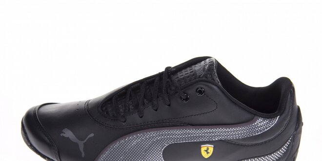 Černé tenisky Puma Ferrari s šedivými detaily