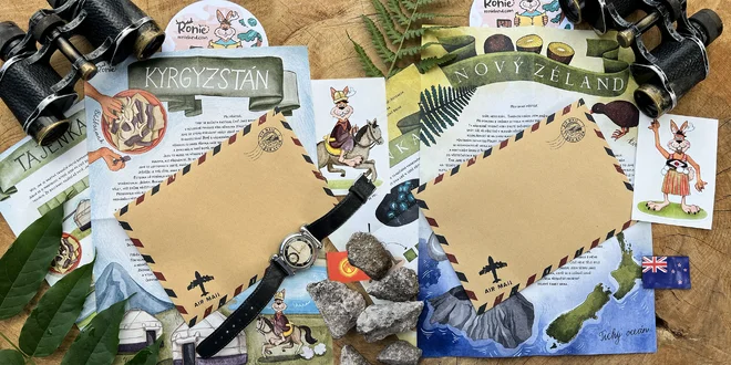 Dopisy dětem z různých koutů světa: šifry i magnety