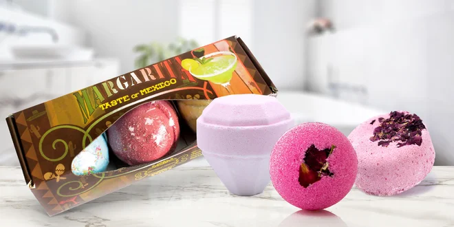 Sety šumivých bomb i tablety a diamanty do koupele