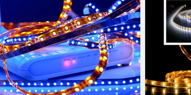 Svítící 5metrový pás s LED diodami