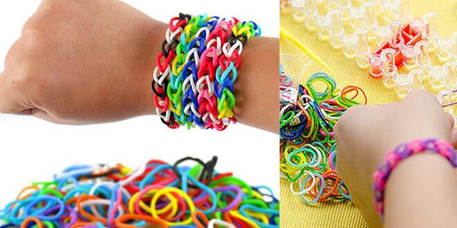 Loom Bands Colorful - duhovo - silikonové náramky