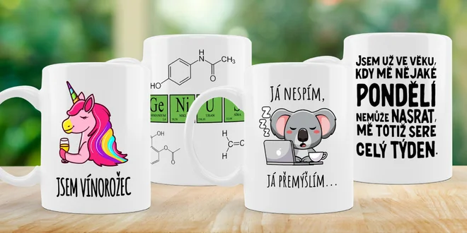 Vtipné hrnečky nejen pro milovníky kávy a čaje