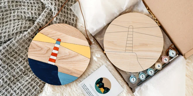Dřevěné kreativní sady: hygge i v dárkovém balení