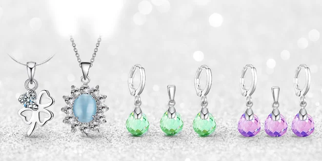 Náušnice a přívěsky s krystalky Swarovski Elements