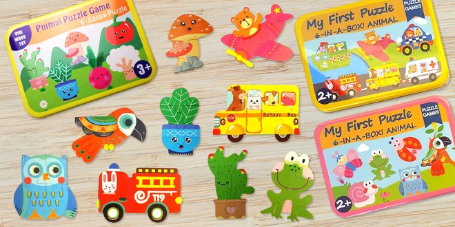První puzzle: dopravní prostředky, rostliny i zvířata