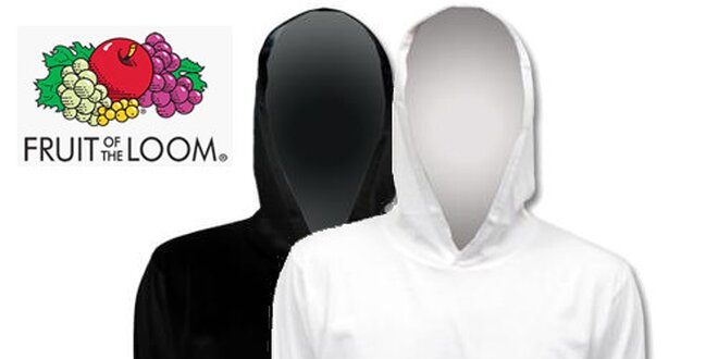 Černé a bílé tričko s kapucí (S)