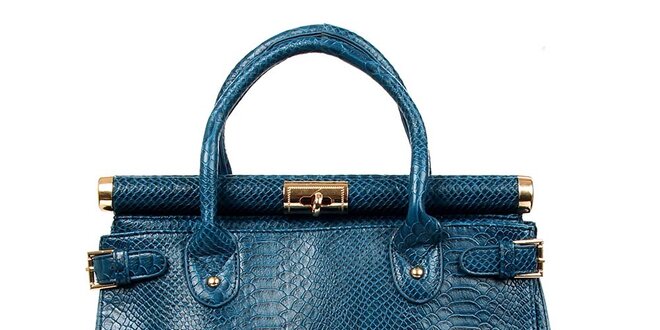 Dámská modrá kabelka se zámečkem London Fashion