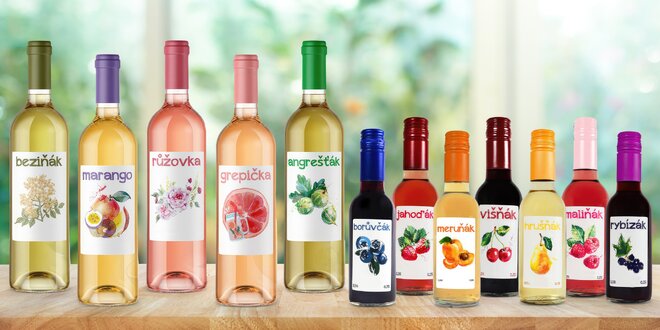 Balíčky ovocných a bylinkových vín vč. speciálů