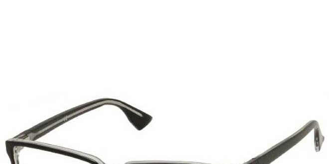 Pánské hranaté retro brýle Emporio Armani černé