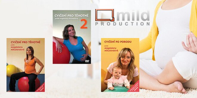 3 DVD s cvičením pro nastávající maminky
