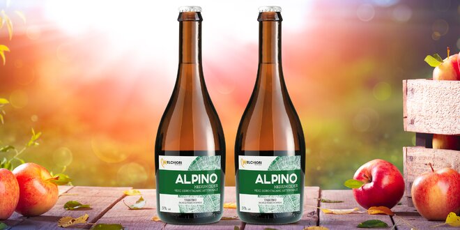 Šumivý jablečný cider Alpino: 1 nebo 6 lahví