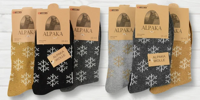 Teplé ponožky Alpaka na pánskou i dámskou nohu