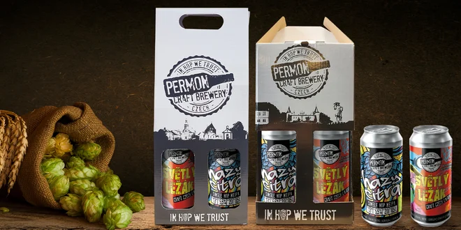 Poctivá řemeslná piva Permon v dárkovém balení