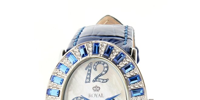 Dámské modré hodinky Royal London s modrým řemínkem