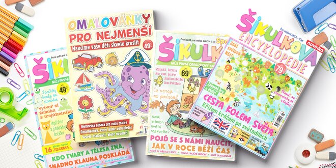Balíčky časopisů pro děti od 3 let i předškoláky