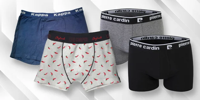 Pánské boxerky Lee Cooper, Kappa a Pierre Cardin