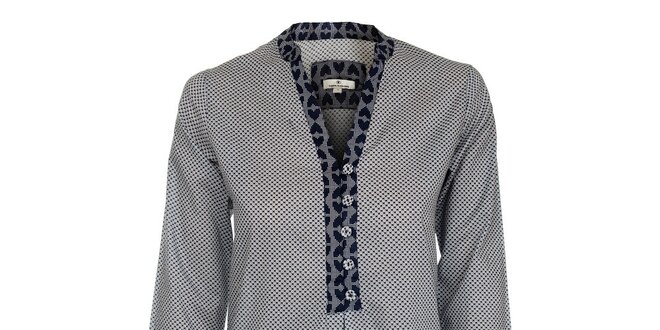 Dámská modro-šedá noční košilka s puntíky Tom Tailor