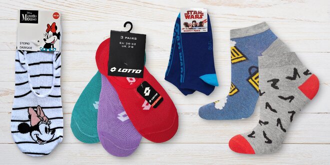 Dámské, pánské i dětské ponožky: různé délky a vzory
