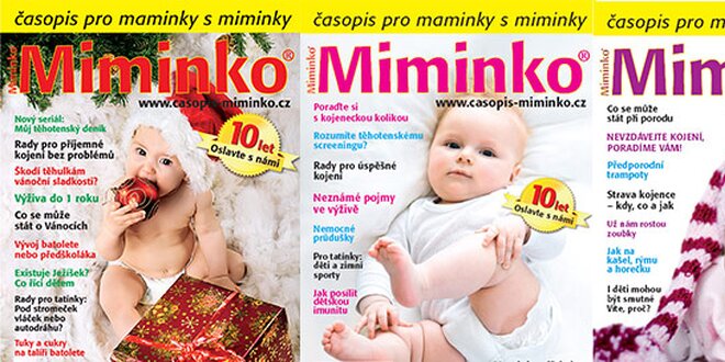 Předplatné časopisu Miminko na rok 2013 + navíc dárek!