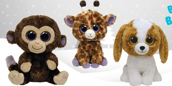 Okatá plyšová zvířátka TY Beanie Boos