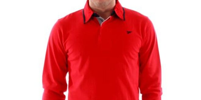 Pánské tričko s límečkem červené Hammersmith