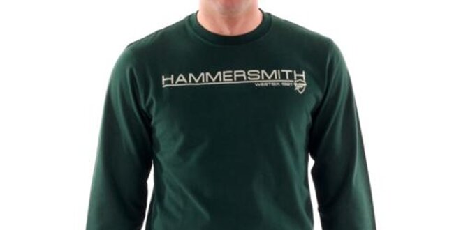 Pánské tmavě zelené triko s nápisem na hrudi Hammersmith