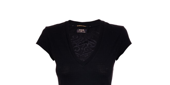 Dámské bavlněné triko značky Rare v černé barvě