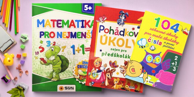 Dětské knihy pro děti od 5 let: úkoly, luštění i počty