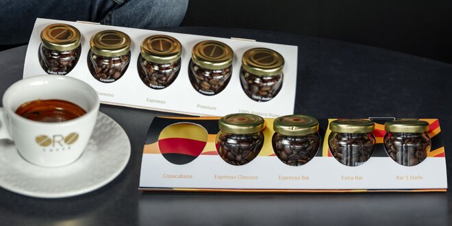 Dárkové balíčky kávy ORO Caffe: arabika i robusta