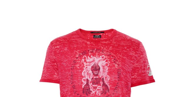 Pánské bavlněné triko značky Rare v červené barvě