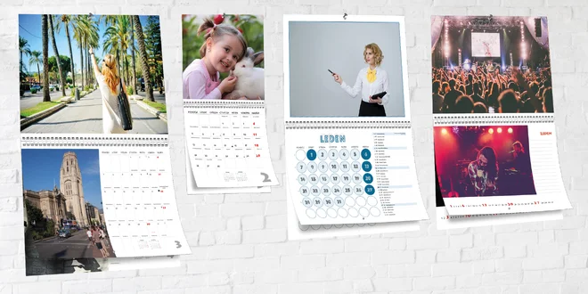 Nástěnné a stolní fotokalendáře v 9 formátech