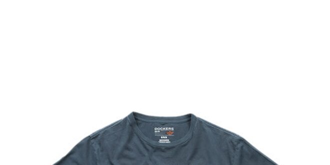 Pánské ocelově modré tričko Dockers s potiskem