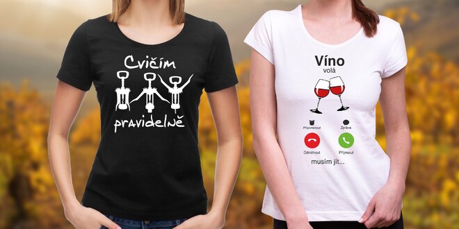 Dámská trička s vinařskou tematikou: 7 druhů