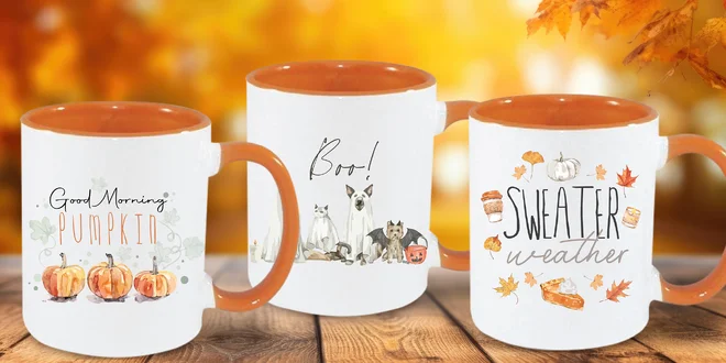Podzimní hrnky s dýněmi i čarovnými motivy: 330 ml