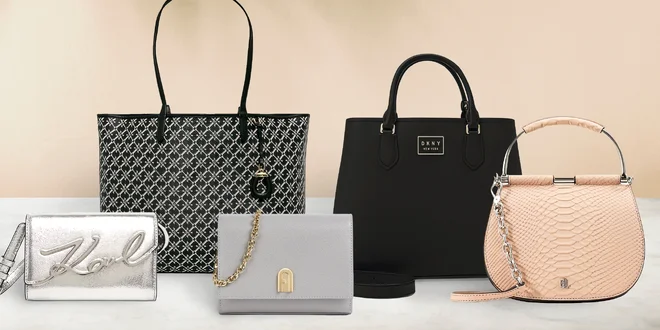 Kabelky různých značek: Karl Lagerfeld i Ralph Lauren
