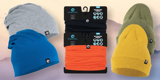 Unisex čepice a nákrčníky, co zahřejí: různé barvy