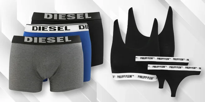 Pánské a dámské spodní prádlo: Calvin Klein i Diesel