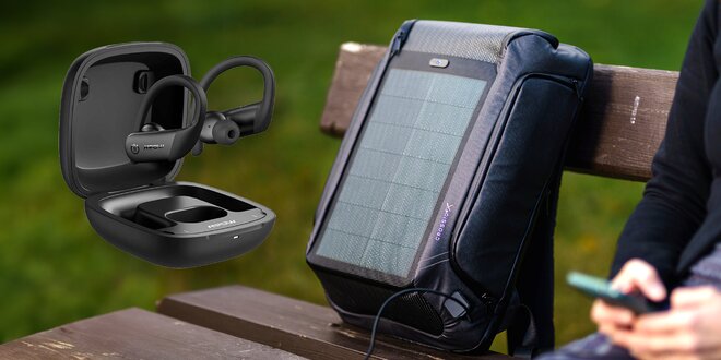 Solární batoh nebo bezdrátová sluchátka