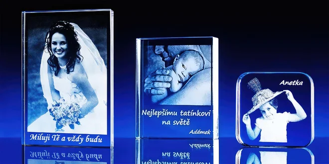 Fotografie ve skle: 2D, 3D nebo jako přívěsek
