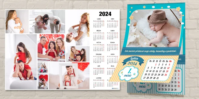Nástěnné fotokalendáře velikosti A4 nebo A3