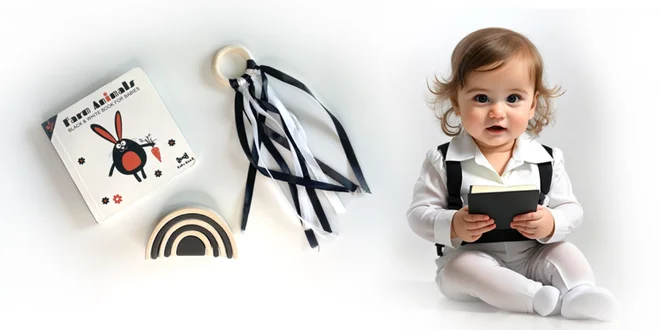 BabyBond: kontrastní knížky, hračky i milníkové karty