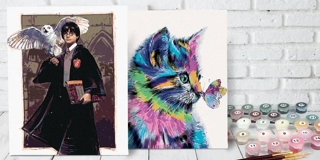 Malování podle čísel: květiny, zvířátka i Harry Potter