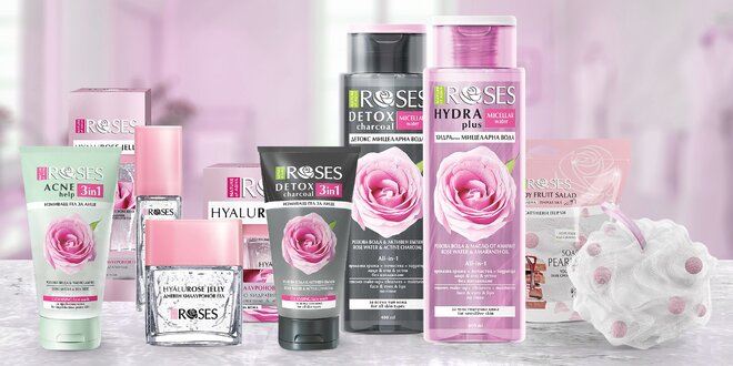 Růžová pleťová a vlasová kosmetika vč. dárkových setů