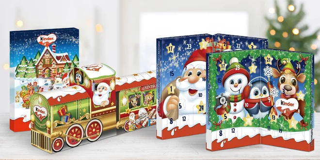 Veselé adventní kalendáře s Kinder čokoládkami