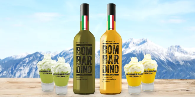 Klasické nebo pistáciové Bombardino se skleničkami