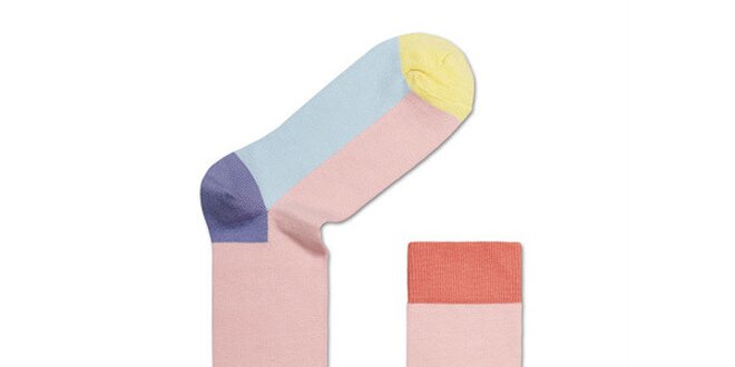Pastelové ponožky Happy Socks