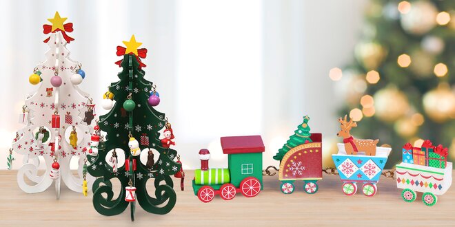 Dekorační vánoční stromeček i vláčky pro hezčí svátky